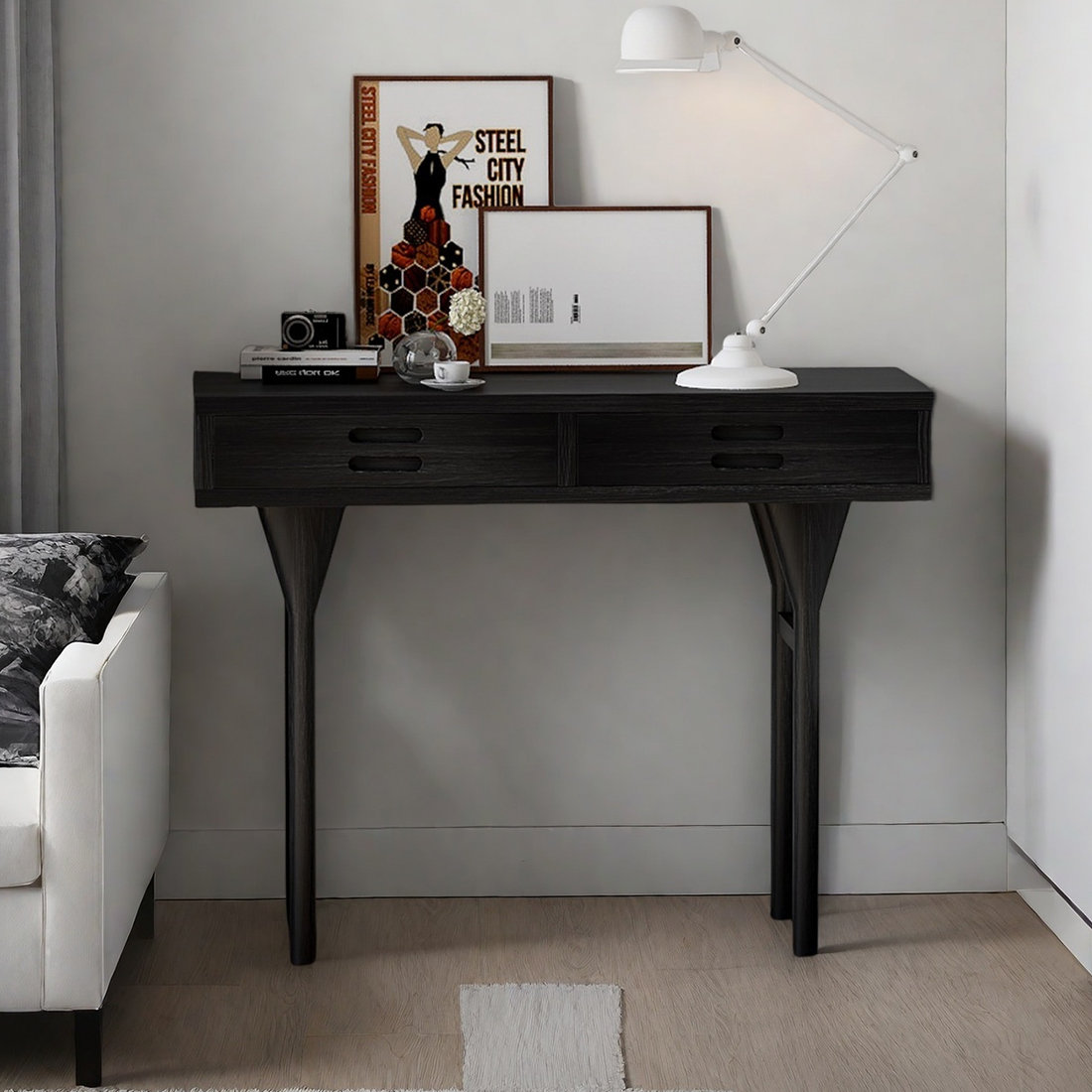 Hokku Designs Nordic style drawer minimalist console table | Wayfair - Minimalist Minimalist Sofa Table