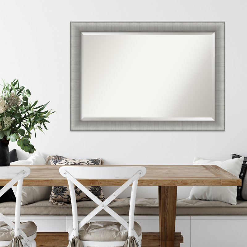 Miroir d'appoint mural Peltz, Nickel, 28,75 po x 40,75 po