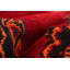 Tapis de couloir en laine noué à la main des années 1980 de conception unique 3 pi 11 po x 10 pi 6 po Tapis décoratif rouge