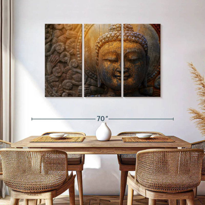 Adella Stone Buddha Statue, 36" H x 57" W