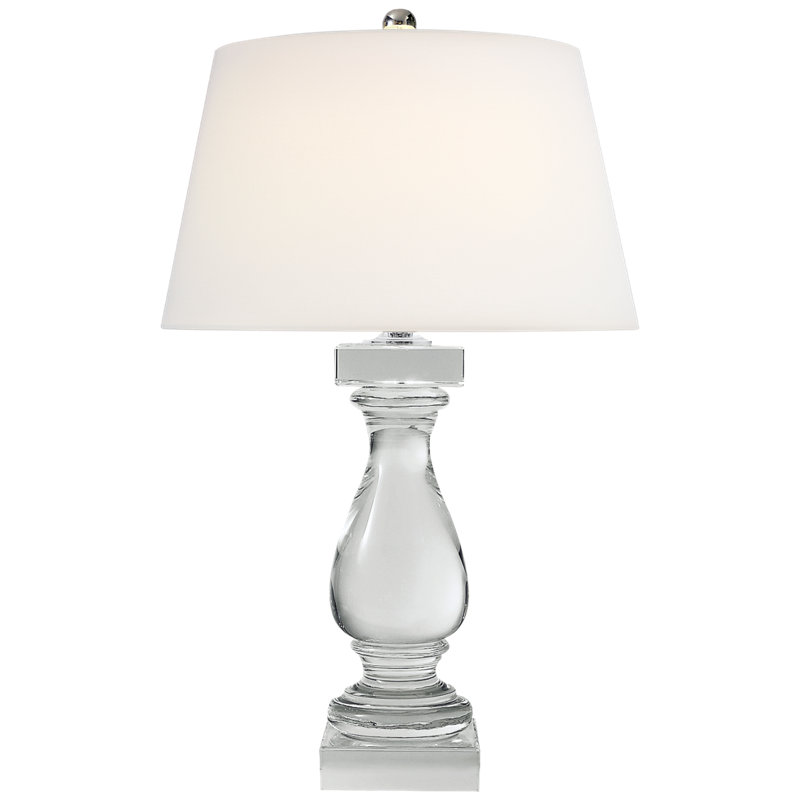 Chapman & Myers Balustrade Table Lamp, Crystal, Fabric