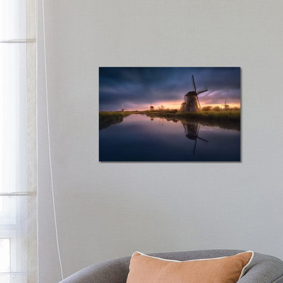 Kinderdijk Windmills by Jesús M. García - Wrapped Canvas Print
