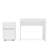 Desk and Storage Cabinet with 1 Drawer and 1 Door,  White