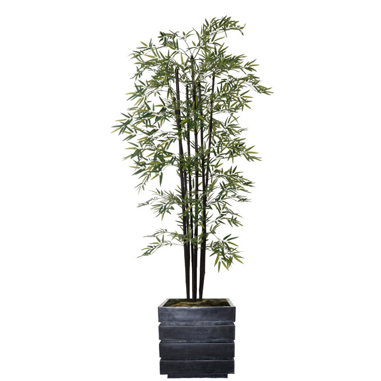 Panama 86'' Faux Bamboo Tree in Fiberstone Planter