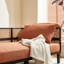 Chaise longue simple et rétro en rotin