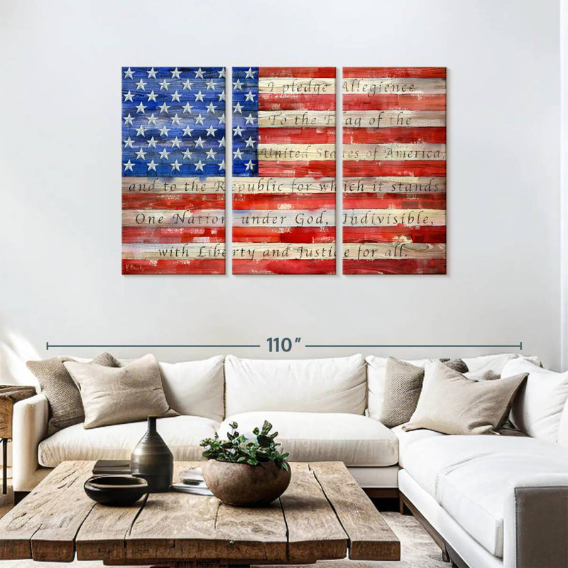 Borges All American Flag - Script, 48" H x 74" W