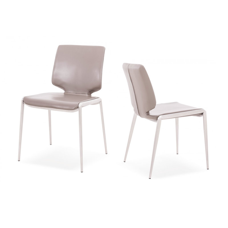 Chaise d'appoint rembourrée Anfisa, Gris foncé