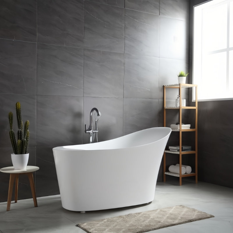 Simple blanc moderne baignoire 55,12 l 30,71 H