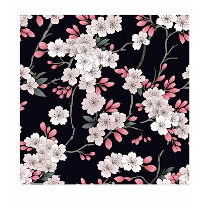 Floral, fleurs de cerisier en fleurs de cerisier III, impression sans cadre asiatique