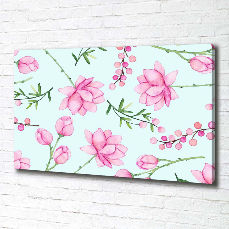 Flowers And Berries - Wrapped Canvas Print