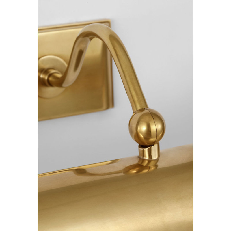 Hessen Picture Light, Natural Brass, 4.75" H x 24" W x 9" D