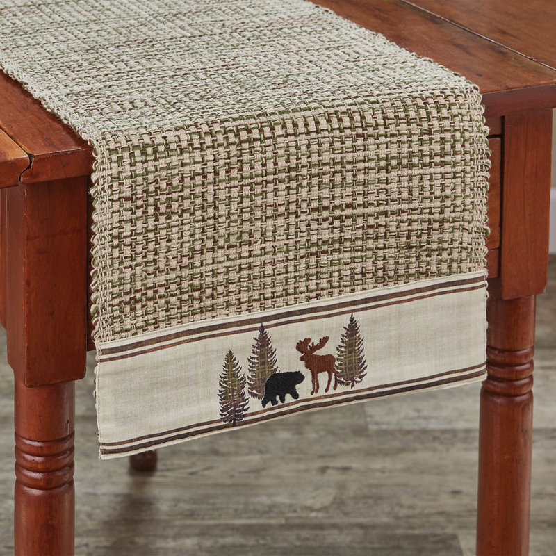 Chemin de table Millwood Pines Wilderness Trail 13 po x 36 po, 36 po x 13 po
