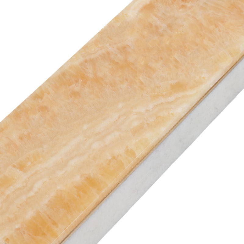 Modern Stone and Marble Decorative Box with Sleek Rectangular Design and Removable Lid., White/Natural