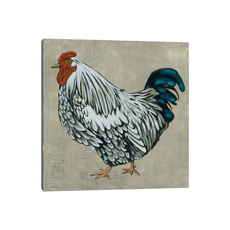 «Roost IV» par Chariklia Zarris - reproduction, H 26 po x l 26 po x P 1,5 po, Toile tendue, Aucun mat