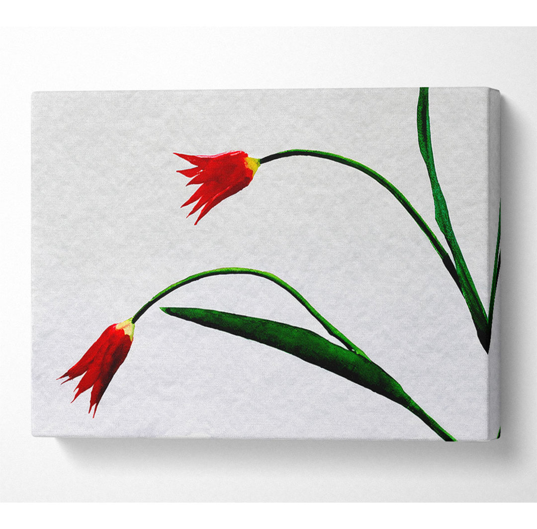 Twin Fire Tulpen - Kunstdrucke auf Leinwand