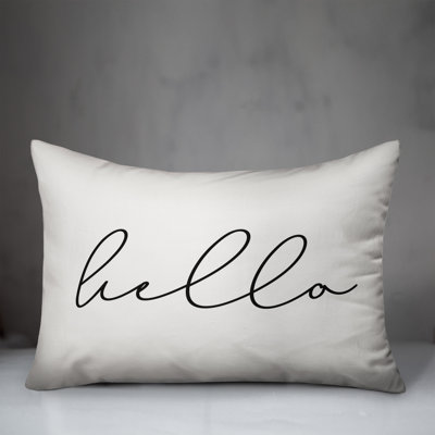 Textual Outdoor Throw Pillow