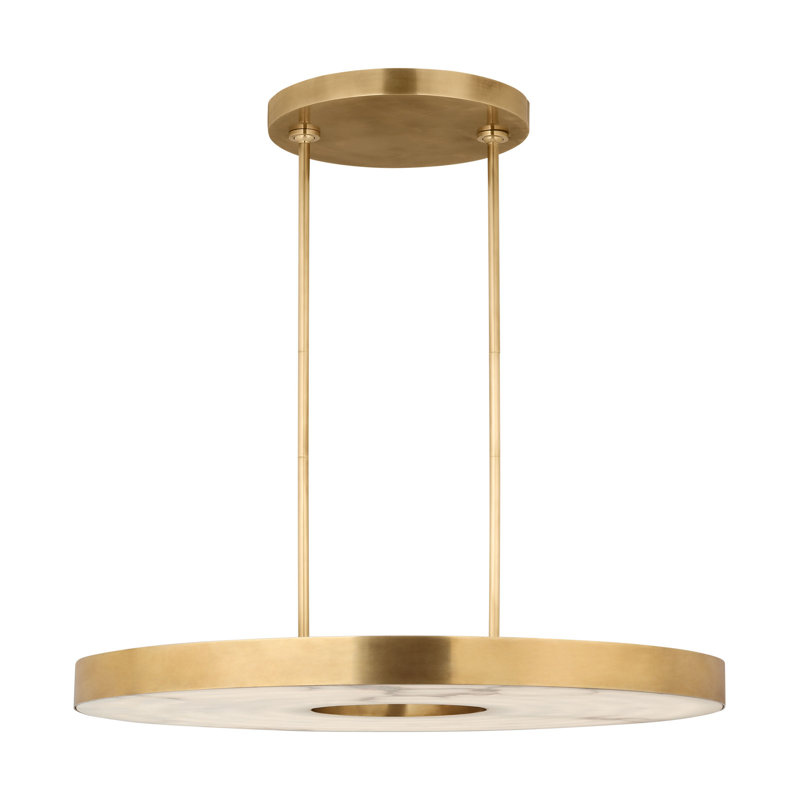 Wyllis LED Chandelier, 2.5" H x 36" W x 36" D, Hand Rubbed Antique Brass
