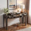 Console avec coins arrondis, 3 tiroirs et pieds épais-697155694