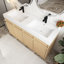 Meuble-lavabo sur pied 60 po avec lavabo en résine blanche