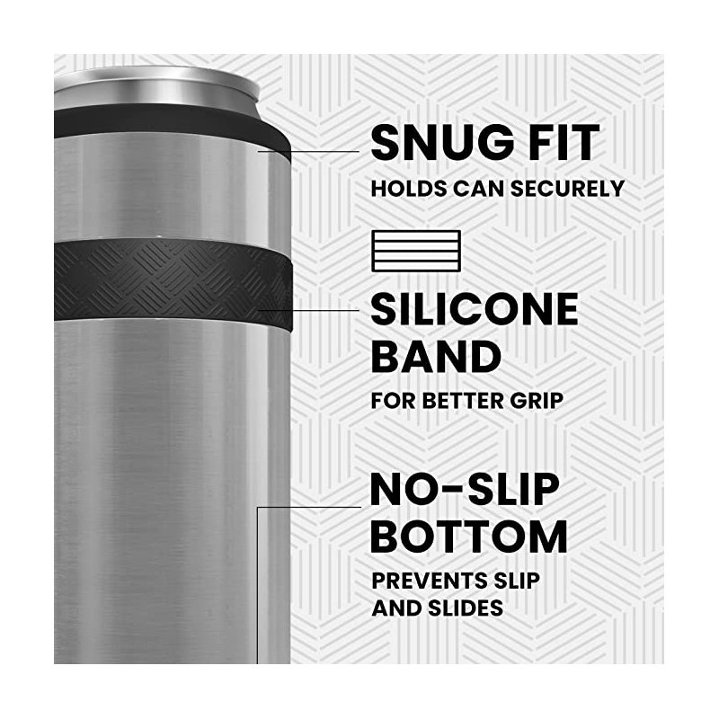Refroidisseur de canettes Elemental Slim, Argenté