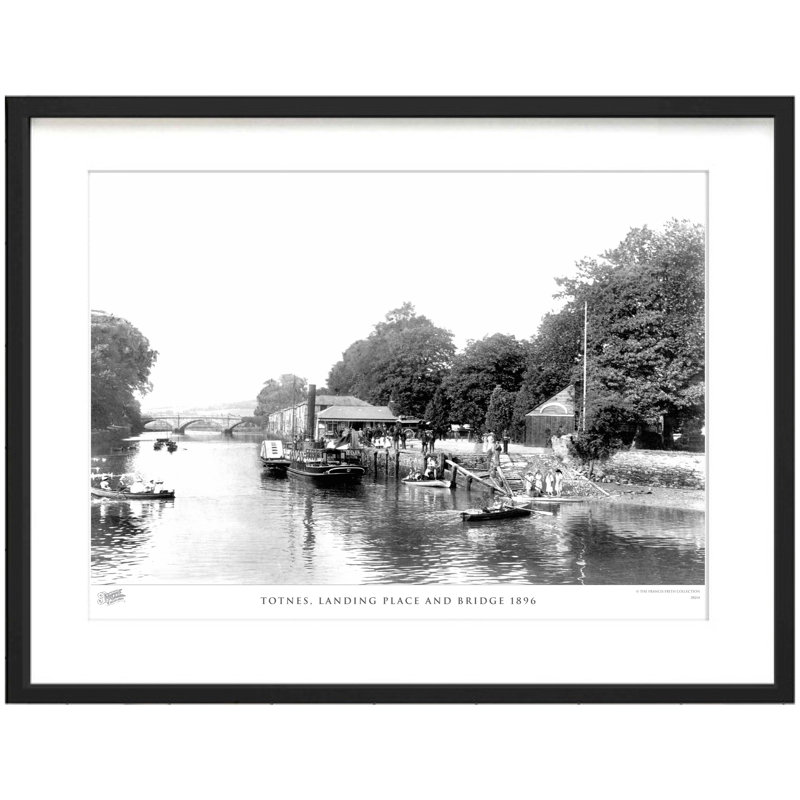 Totnes, Landing Place And Bridge 1896 by Francis Frith - Single Picture Frame Print, 60cm H x 80cm W x 2.3cm D