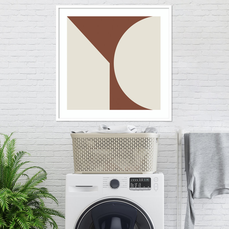 Alina Minimal Max Mod I Hot Chocolate By The Creative Bunch Studioframed Art Print, 33" H x 33" W x 0.8" D, White Framed