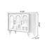 Buffet en bois massif noir et noyer