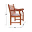 Fauteuil de patio en eucalyptus Delanie