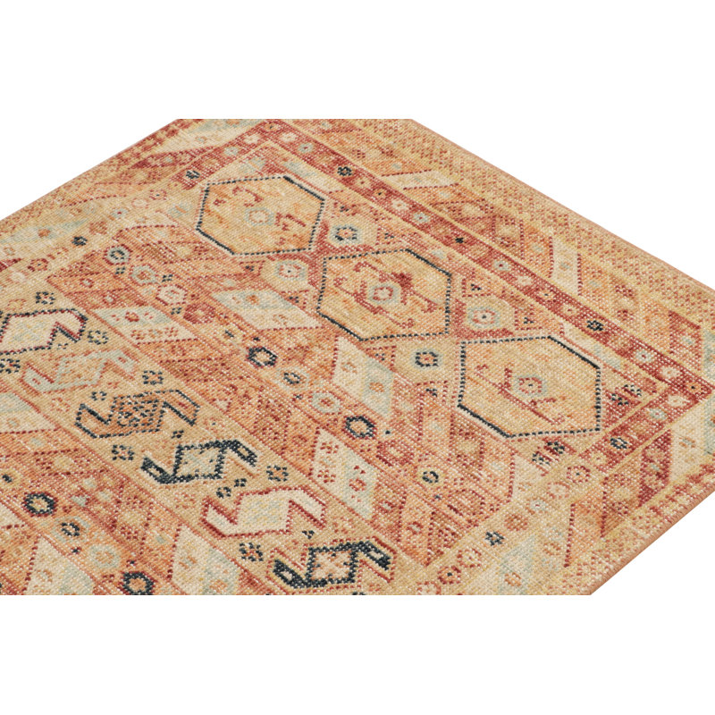 Distressed Homage Wool Geometric Area Rug, Runner 2'6" x 10'