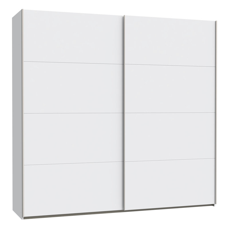SCHACH&MATT 2 Manufactured Wood Wardrobe, 201.5cm H x 220.1cm W x 61.2cm D, White