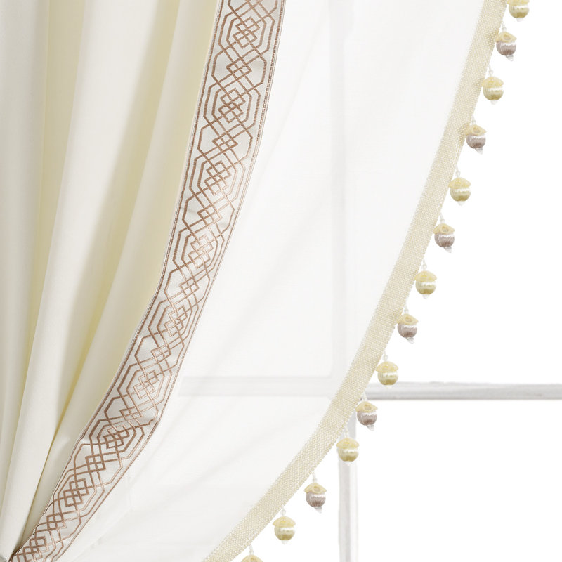 Sheer Curtain Single Panel, Ivory
