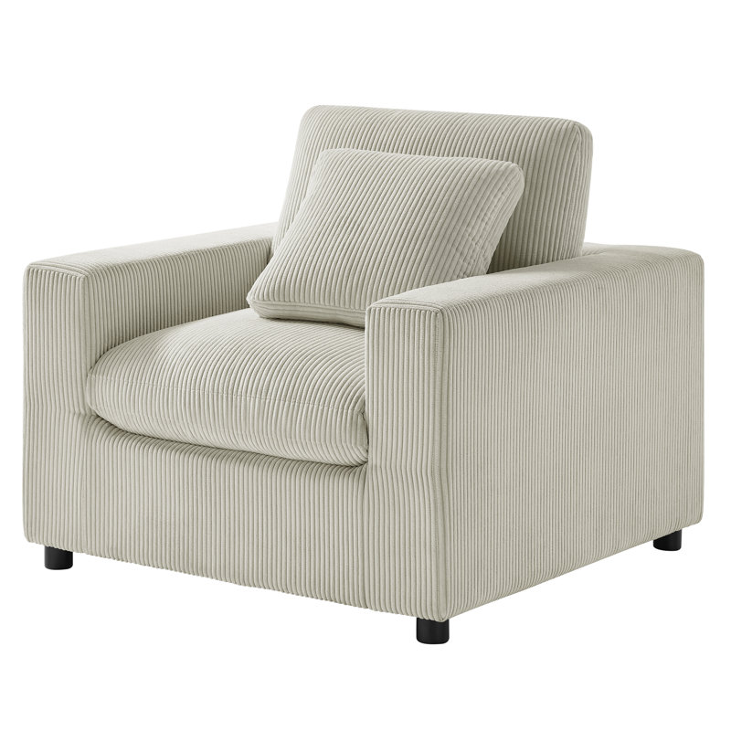 Fauteuil Jodina, Tranala Beige Corduroy
