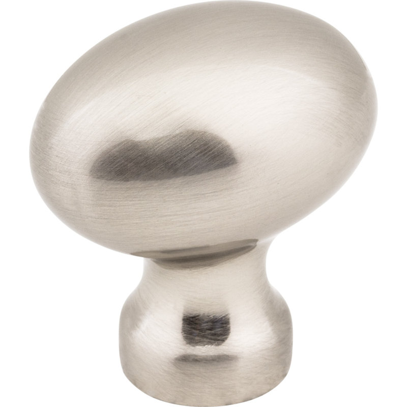 Bordeaux Oval Knob, Satin Nickel