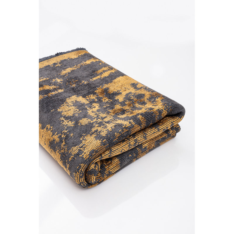 Rapture Gray/Orange Camouflage Luxury Area Rug, Rectangle 7'10" x 11'2"