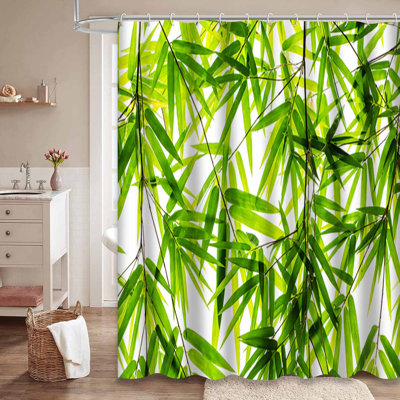 Bamboo Leaves Tropical Floral Asia Asian Backdrop Border Botanical Branch with 12 Hooks