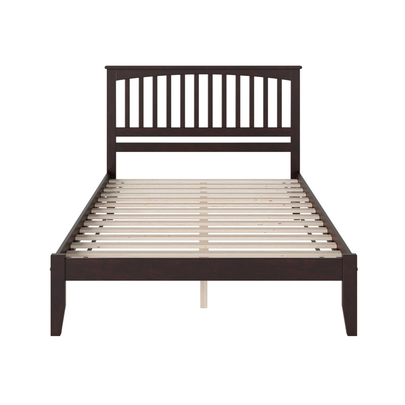 Lit plateforme en bois massif Huntsville, Très grand lit, Espresso