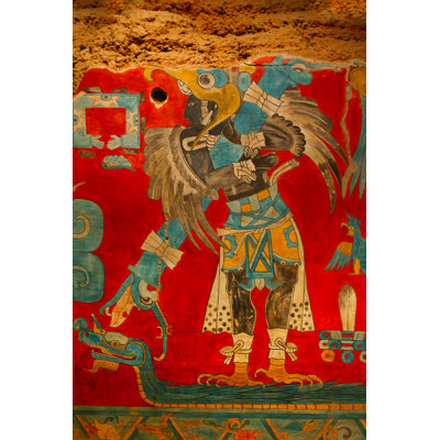 Ancient Storytelling Mexican Image - Wrapped Canvas Print