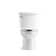 Kingston™two-piece elongated 1.28 gpf toilet with Class Five® flushing technology and left-hand trip lever, seat not included