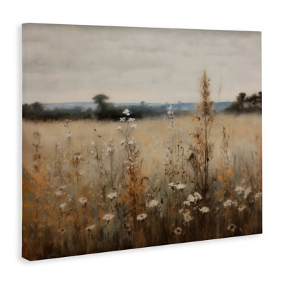Country Wildflowers in Misty Meadow Canvas, design by Creative Studio