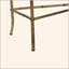 Console en or antique, plateau en miroir