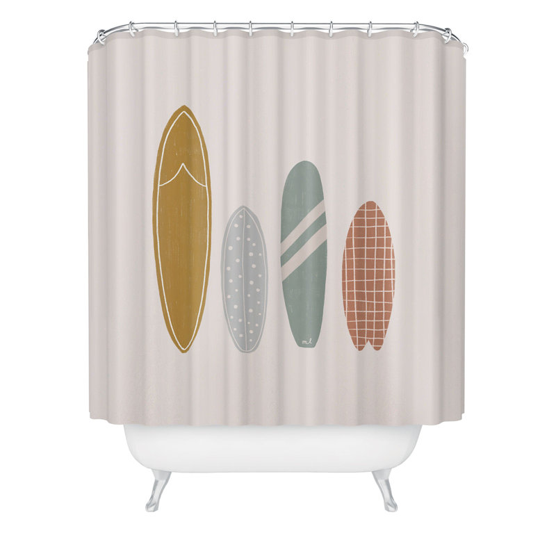 Rideau de douche Ninola Design, Jaune