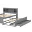 Lit plateforme avec tête de lit, USB, lit gigogne et tiroirs-367924040-367924054
