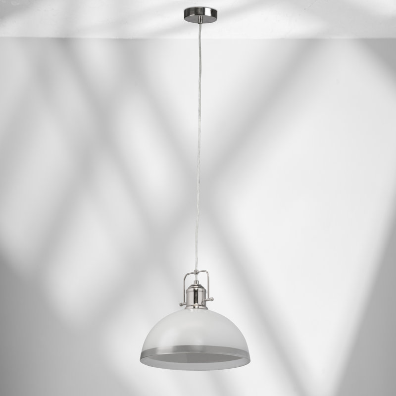 Shavani Industrial Style White Silver 1 - Light Pendant