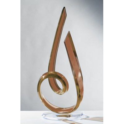 Evolution Copper Acrylic Sculpture