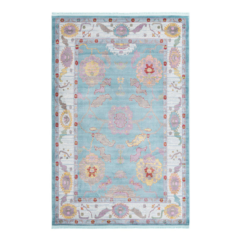 Tapis Paragon_Aqua et bleu, Rectangle 6 pi x 9 pi