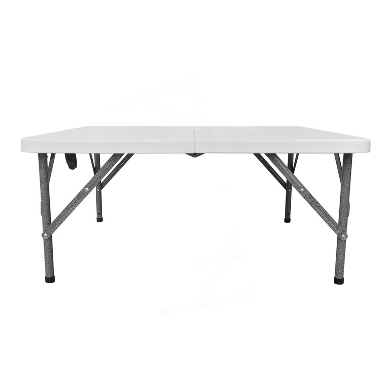 Table carrée pliante, table pliable réglable en hauteur avec poignée facile à transporter