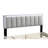 Contemporary Full Size Bed With Gray Wool Upholstery, Channel Tufting And Built-In Led Lights, Platform Setup Upholstered Headboard Structure