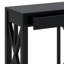 Console en placage d'acacia 60 po avec 4 tiroirs, table d'entrée en X avec rangement ouvert au bas, pieds en acacia massif-820881811