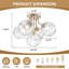 Plafonnier semi-encastré 5 lumières Spoutnik Globe-1765271348-1765271346