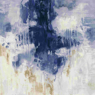 Blue Rain by Silvia Vassileva - Wrapped Canvas Painting
